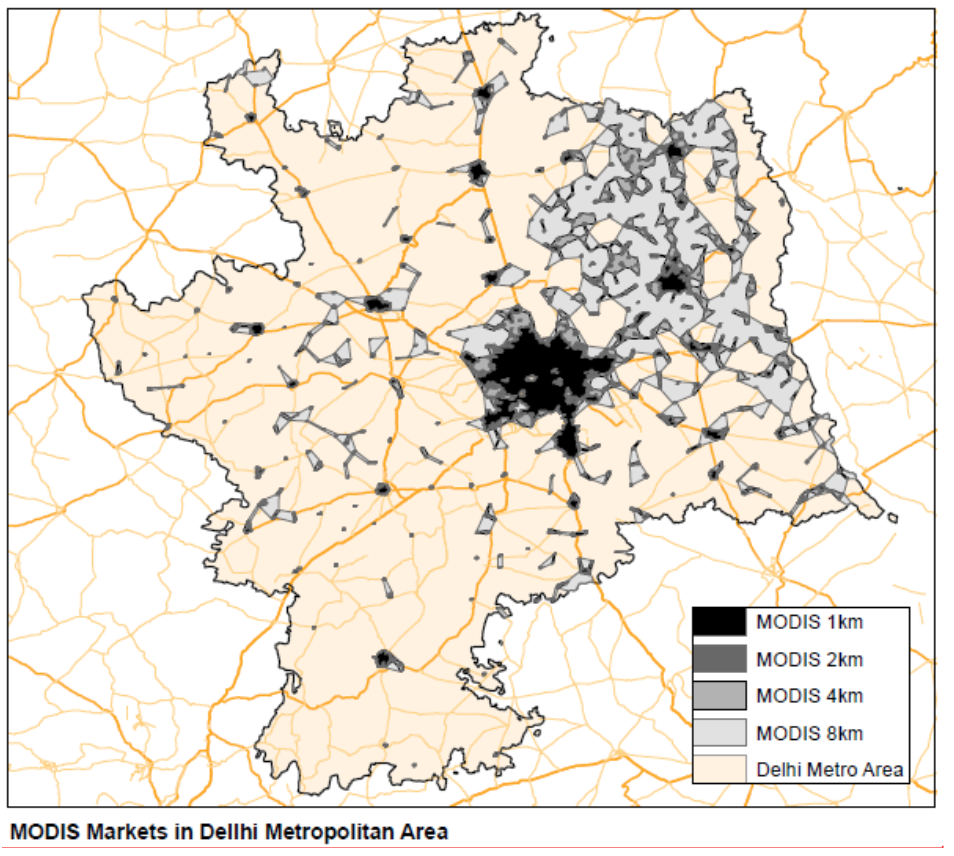 Detecting Urban Markets with Satellite Imagery: An Application to India