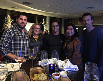 John Ahlquist with alumni in Seattle