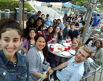 Dana Kozhakhmetova and fellow classmates